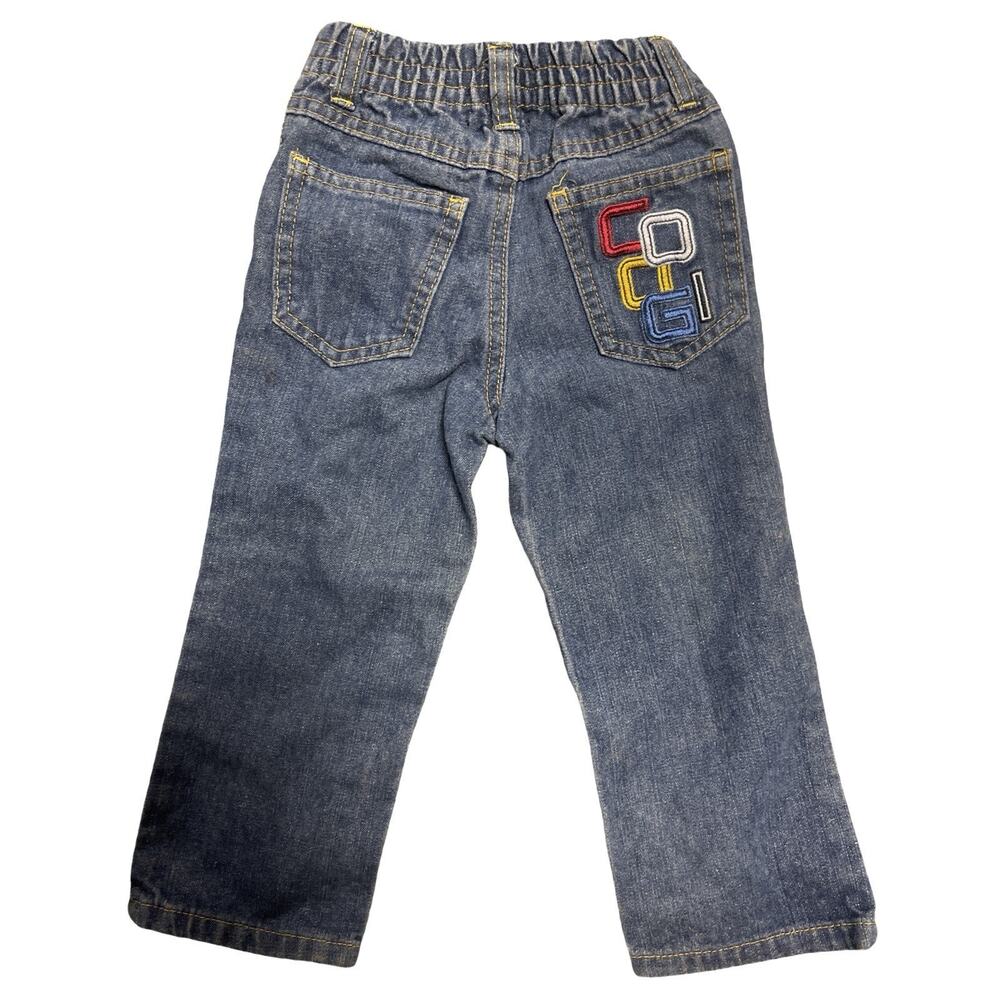 Coogi Toddler Jeans Size 2T Blue Denim Embroidered Logo Elastic Waist